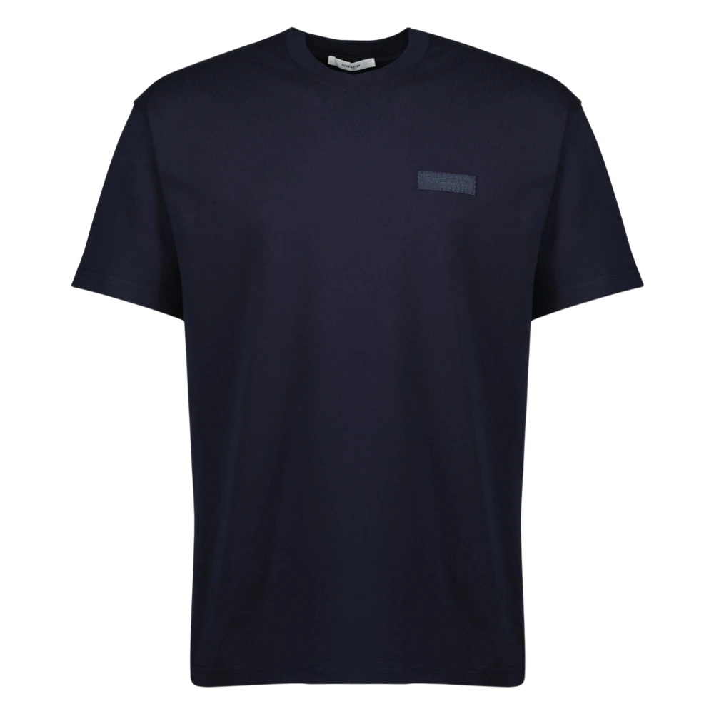 Givenchy Men's Blue T-Shirts, S, T-Shirt In Cotton With Paris Gros Grain