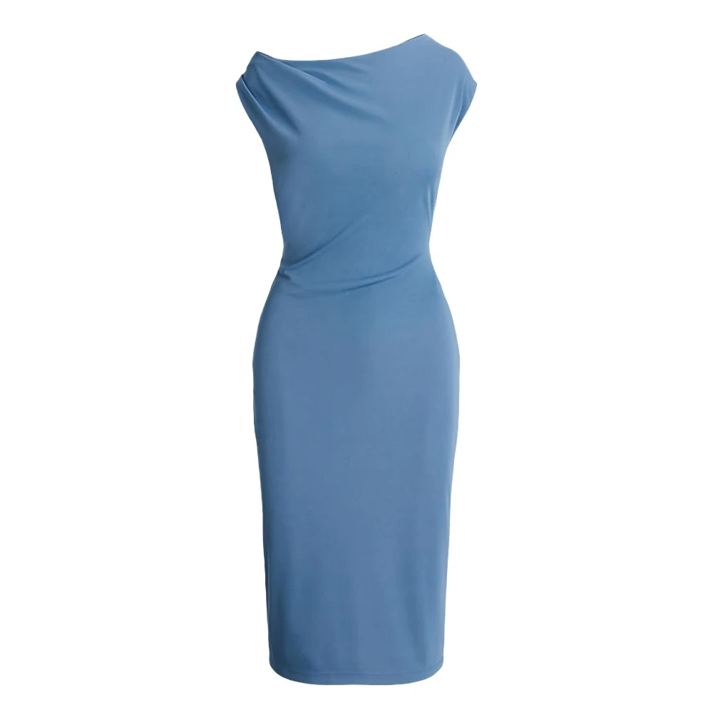 Ralph Lauren Midi Jurk Blue Dames