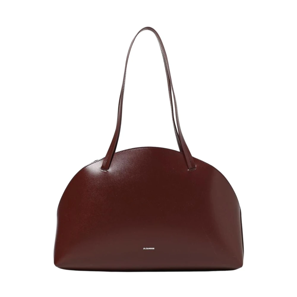Jil Sander Women's Brown Elegant Leather Shoulder Bag