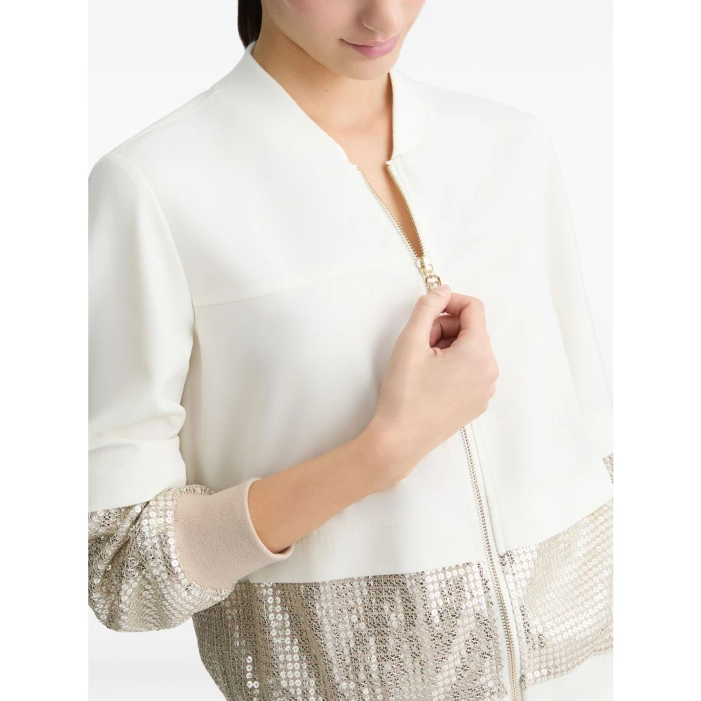 Liu Jo Wit Grijs Jas Kledingcollectie White Dames