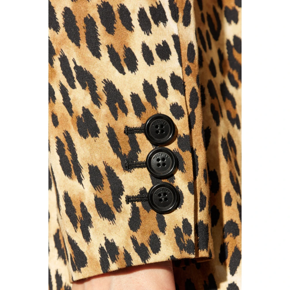 Moschino Blazer met dierenmotief Brown Dames