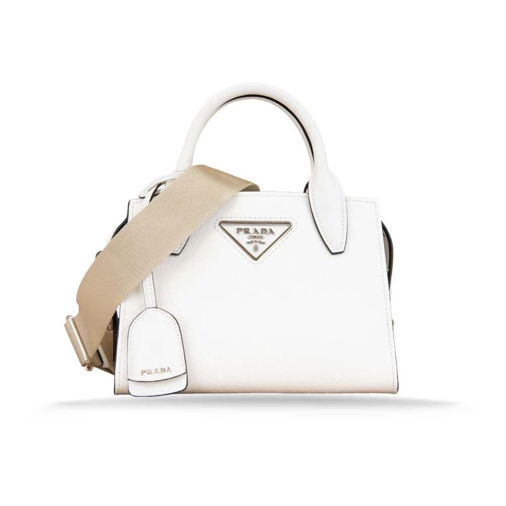 Prada Garnet leren dames schoudertas White Dames