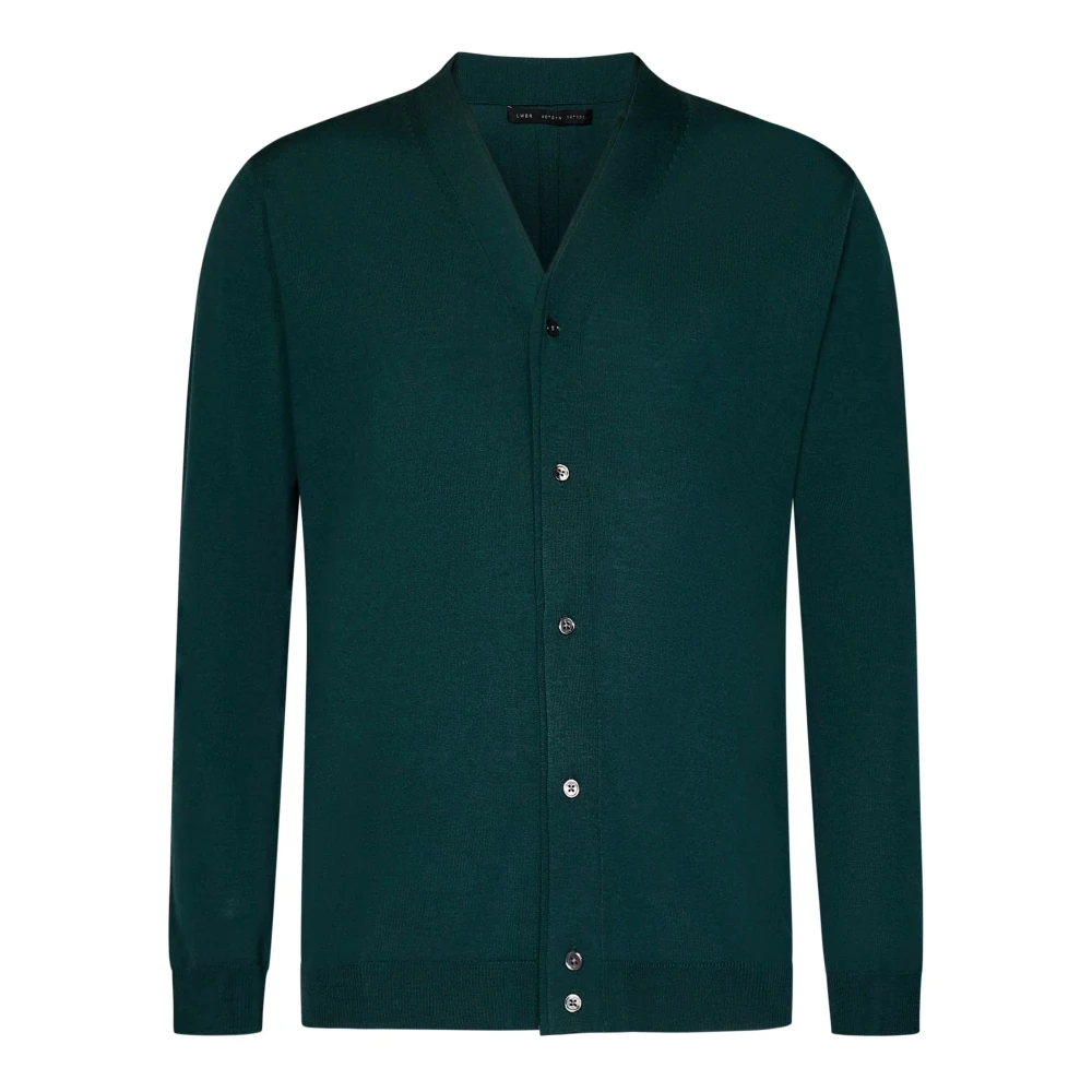 Low Brand Groene Merino Wol Vest Green Heren