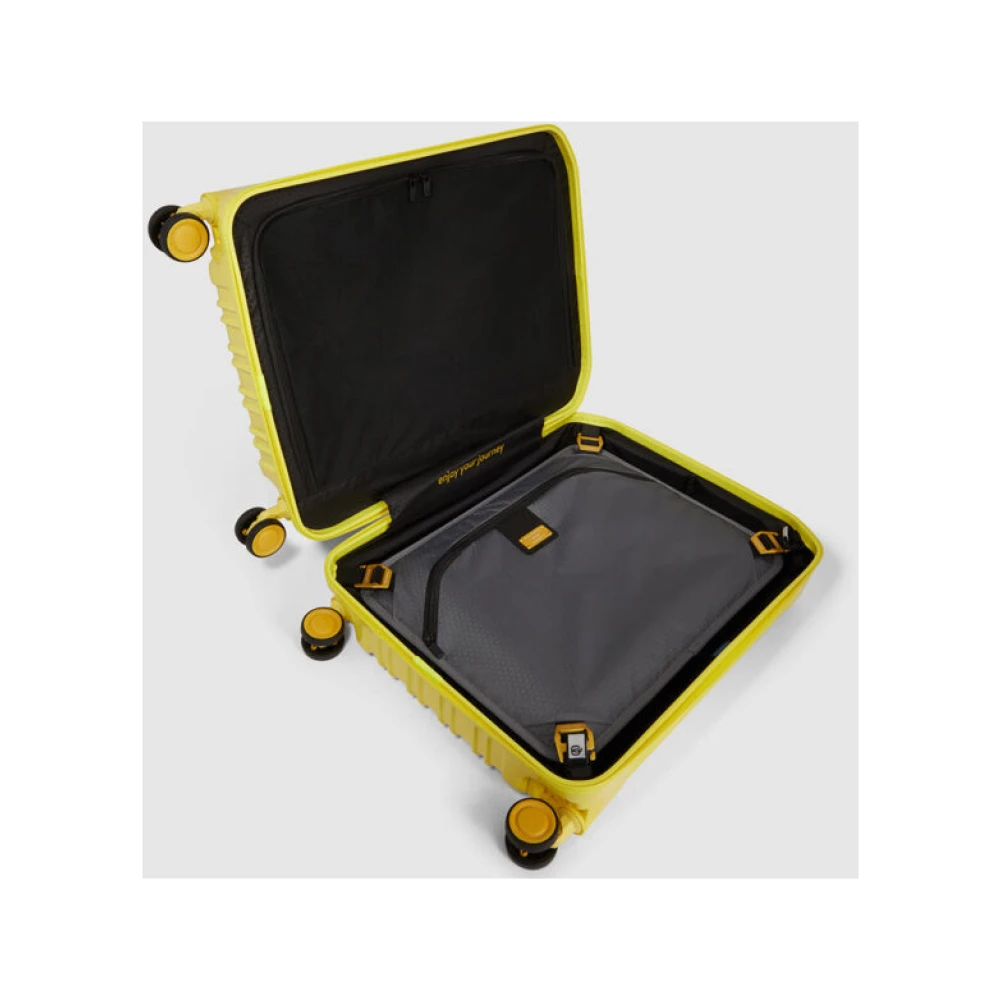 Piquadro Gele Koffer Verticale Constructie TSA Slot Yellow Unisex