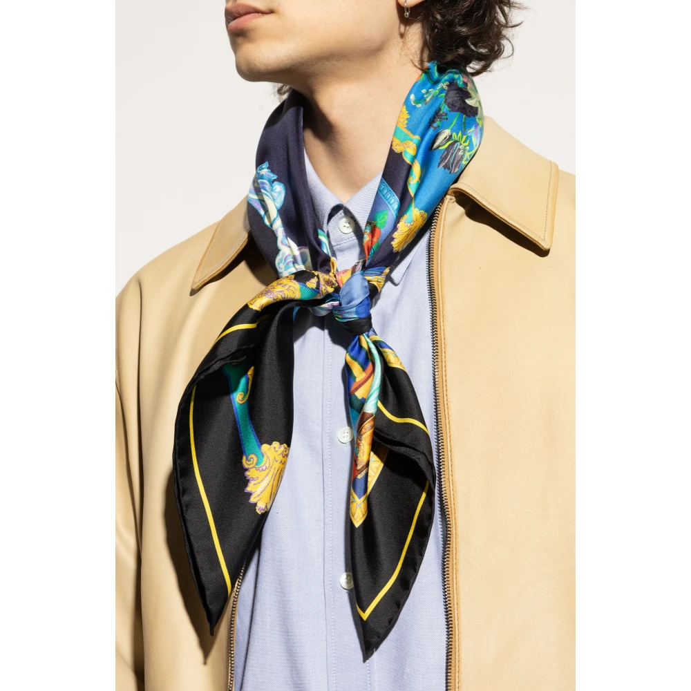 Versace Zijden sjaal met galerijprint Multicolor Unisex