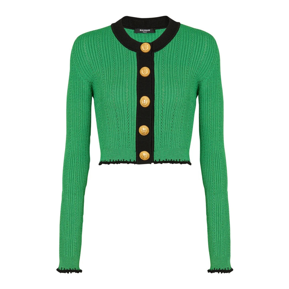 Balmain Gebreide vest Green Dames