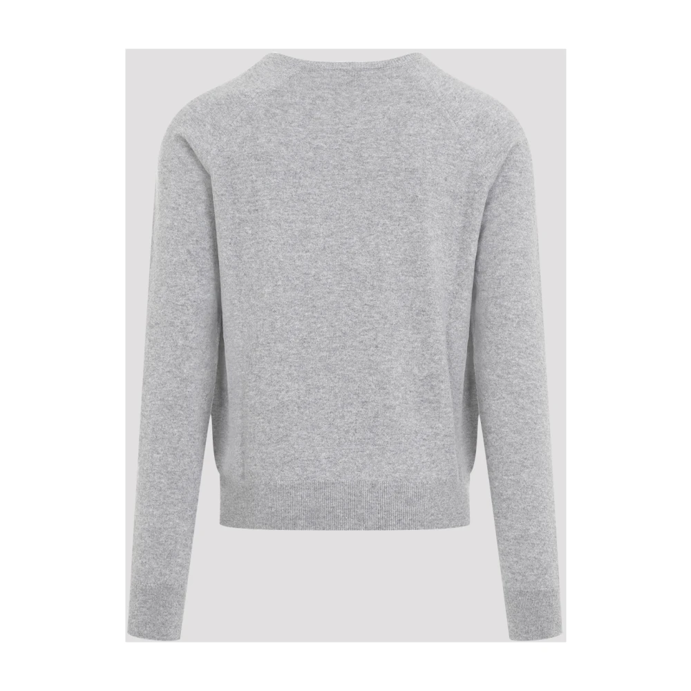 Saint Laurent Grijze Kasjmier Trui Gray Heren