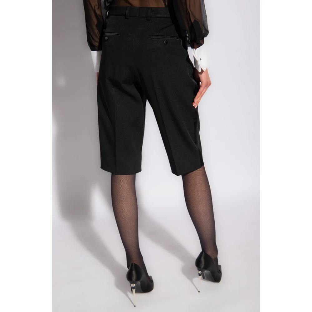 Dolce & Gabbana Side-stripe shorts Black Dames