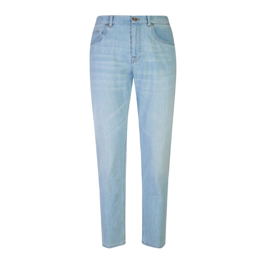 Eleventy Mannelijk Blauw Jeans Heren, W33, Katoen, Slim-Fit Jeans