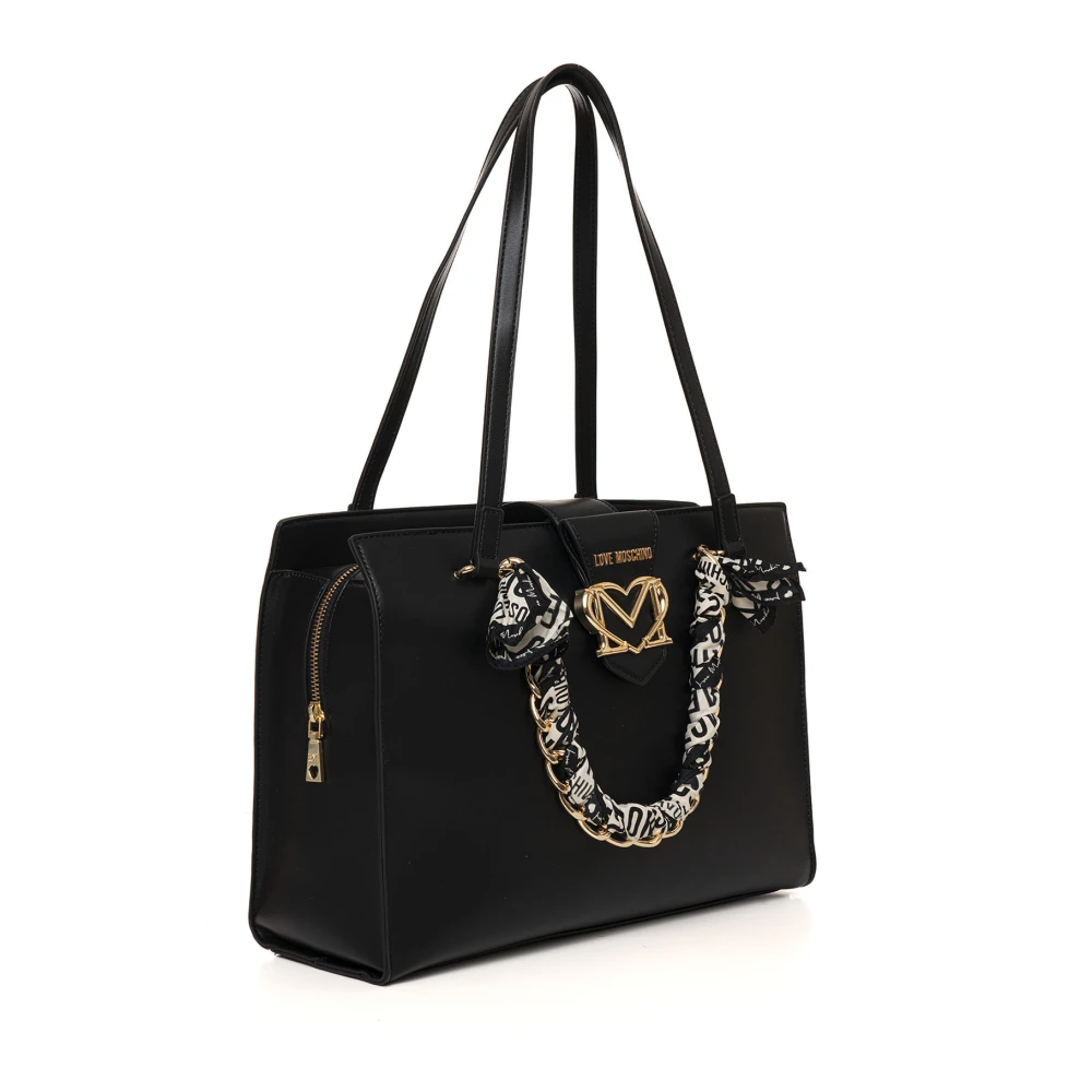 Love Moschino Stijlvolle Shopper met Ritssluiting Black Dames