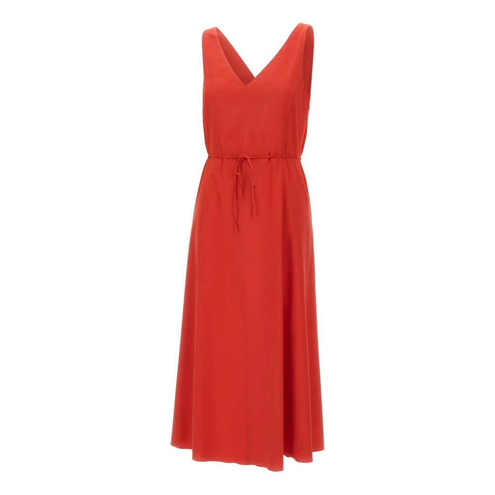 Vince Women's Red Midi Dresses, M, Midi Dress