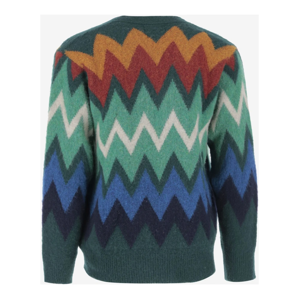 Howlin' Geometrische Wol V-hals Cardigan Trui Multicolor Heren