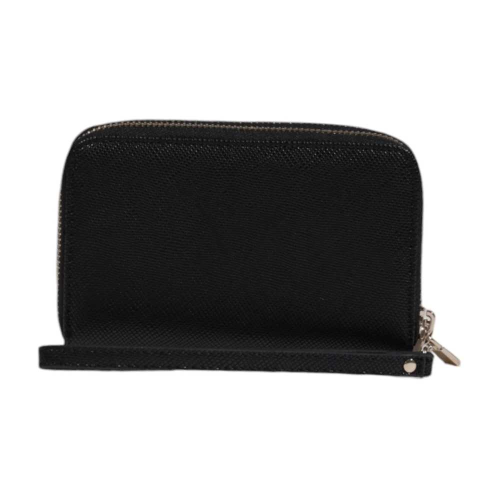 Guess Zwarte Ritsportemonnee Eenvoudige Stijl Black Dames