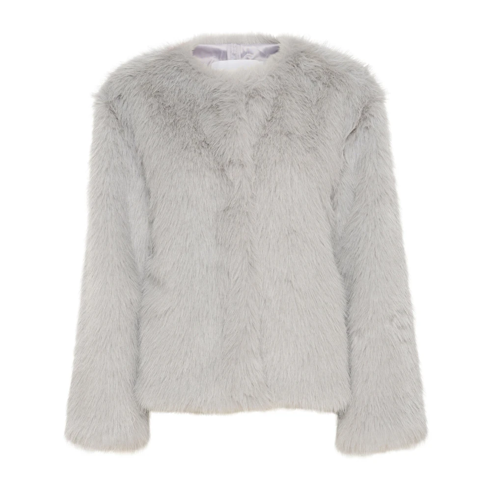 Faux Fur Jakke Flint Gray