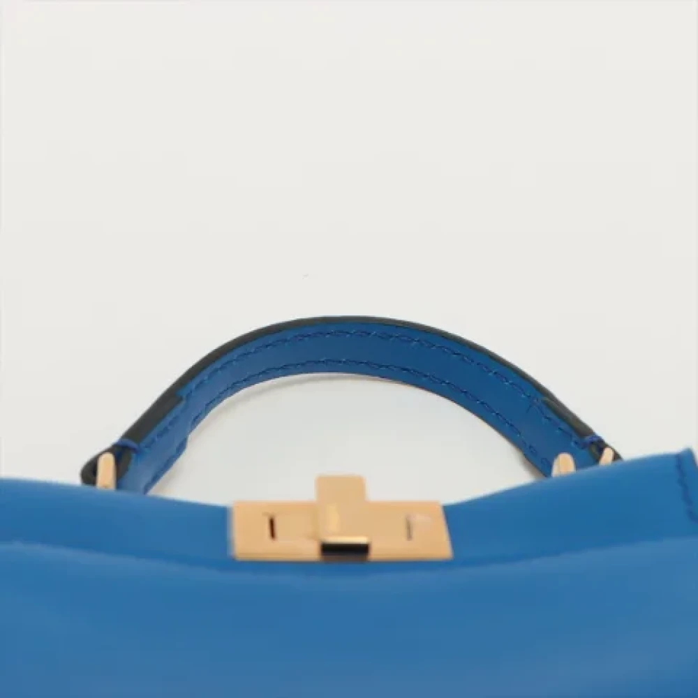 Fendi Vintage Pre-owned Leather handbags Blue Dames