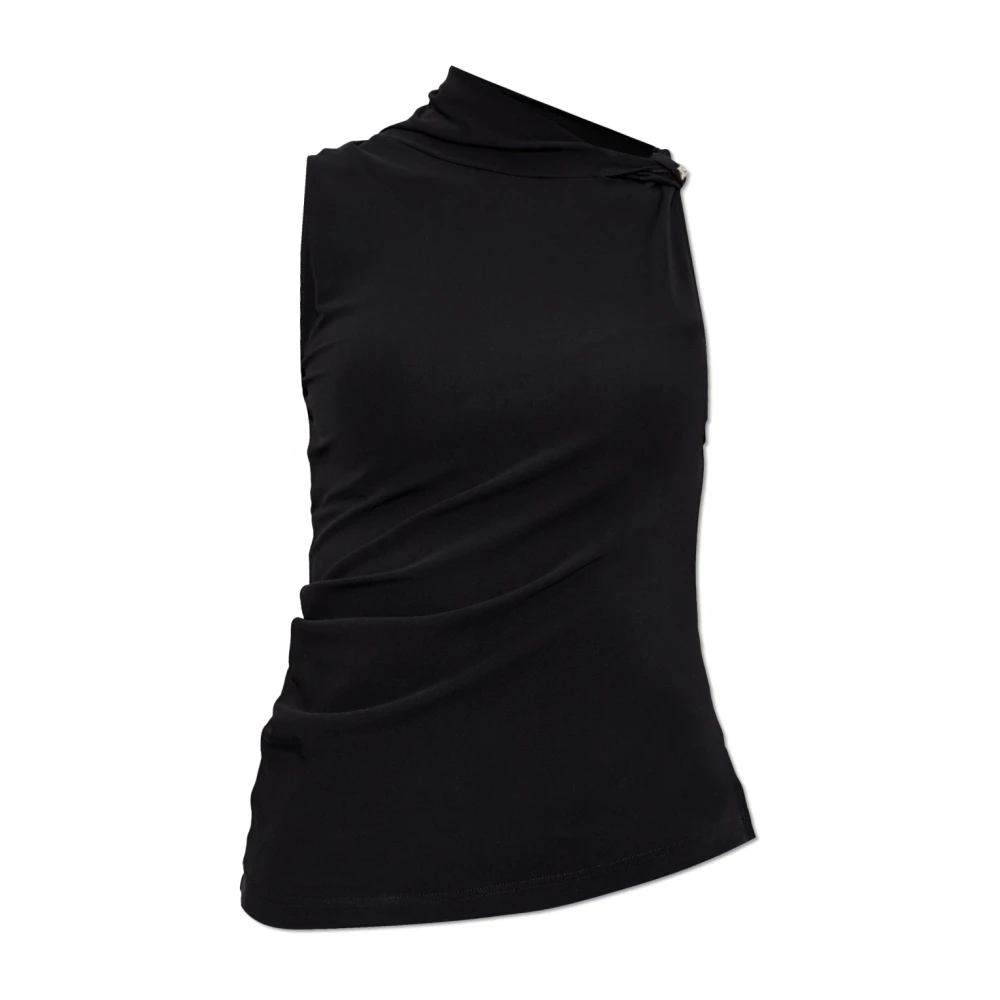 Courrèges Asymmetrische top Black Dames