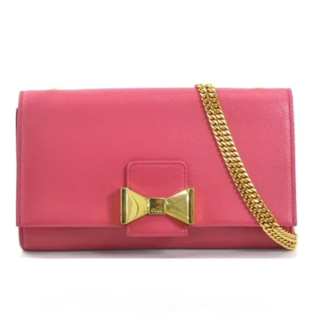 Chloé Pre-owned Leather shoulder-bags Pink Dames