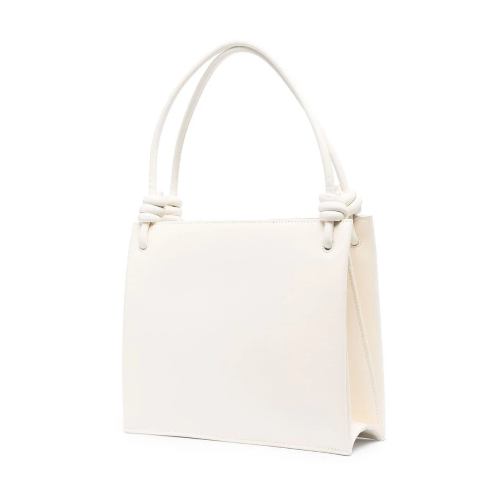 Jil Sander Elegante Beige Leren Schoudertas Beige Dames