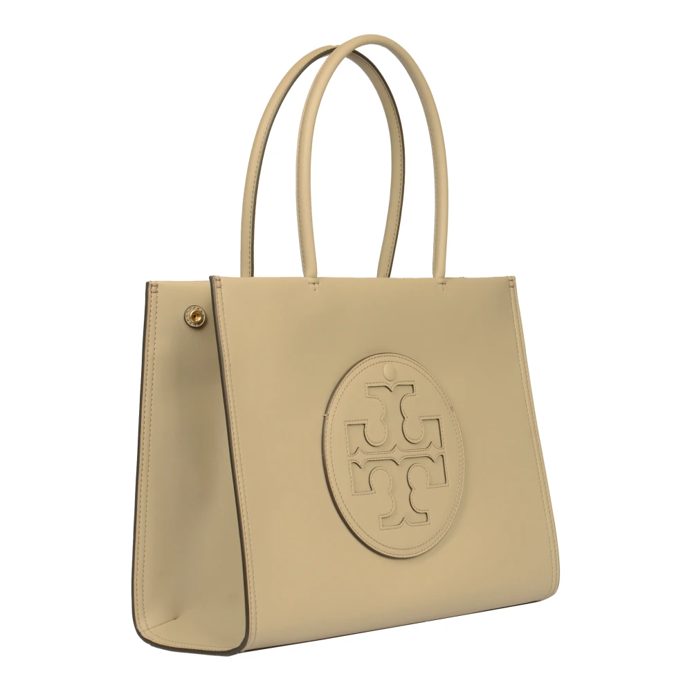 TORY BURCH Ella Bio Small Tote Tas Beige Dames