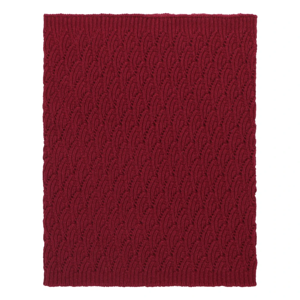 Malo Kasjmier Geribbelde Gebreide Kraag Sweater Red Dames