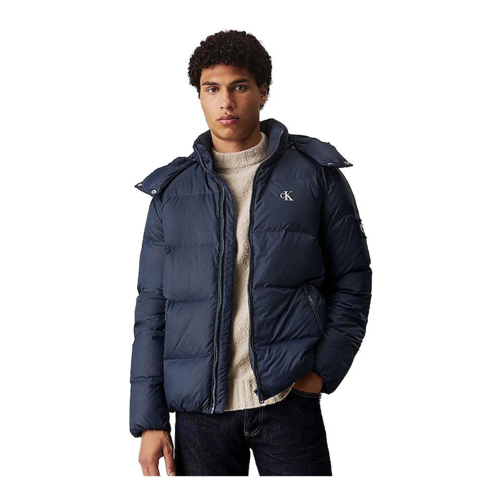 Calvin Klein Blauwe Gewatteerde Jas Blue Heren