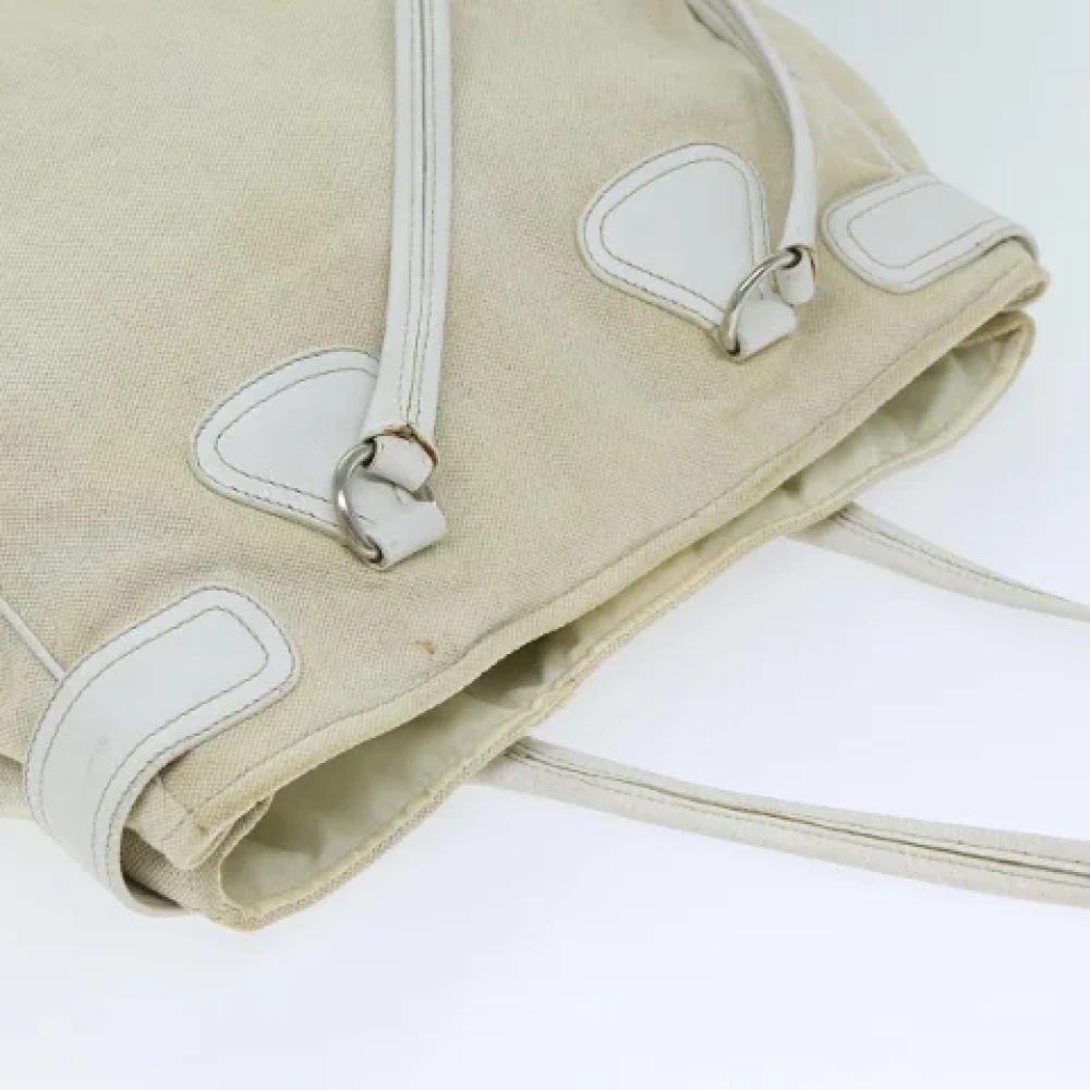 Prada Vintage Pre-owned Canvas totes Beige Dames