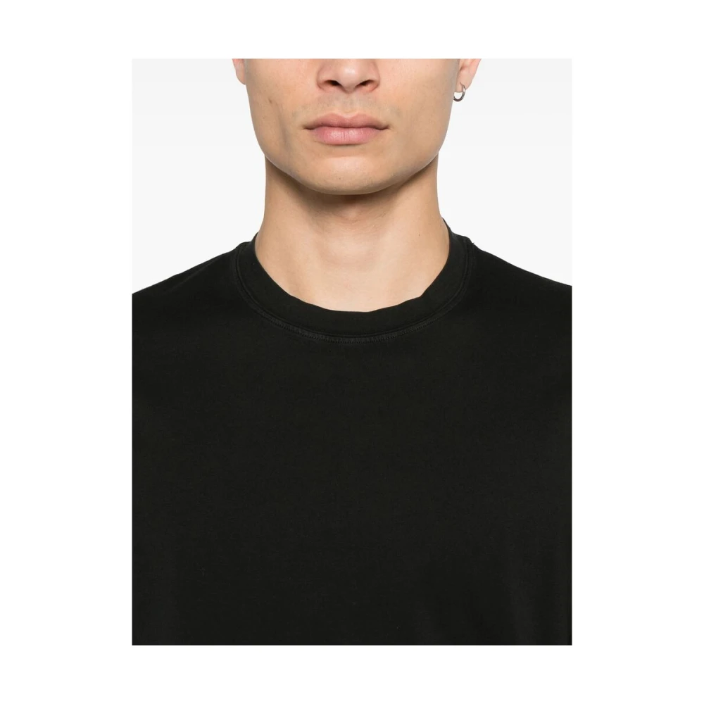 Fedeli Zwarte Ronde Hals Korte Mouwen T-shirt Black Heren