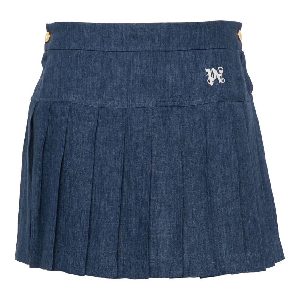 Palm Angels Short Skirts Blue Dames