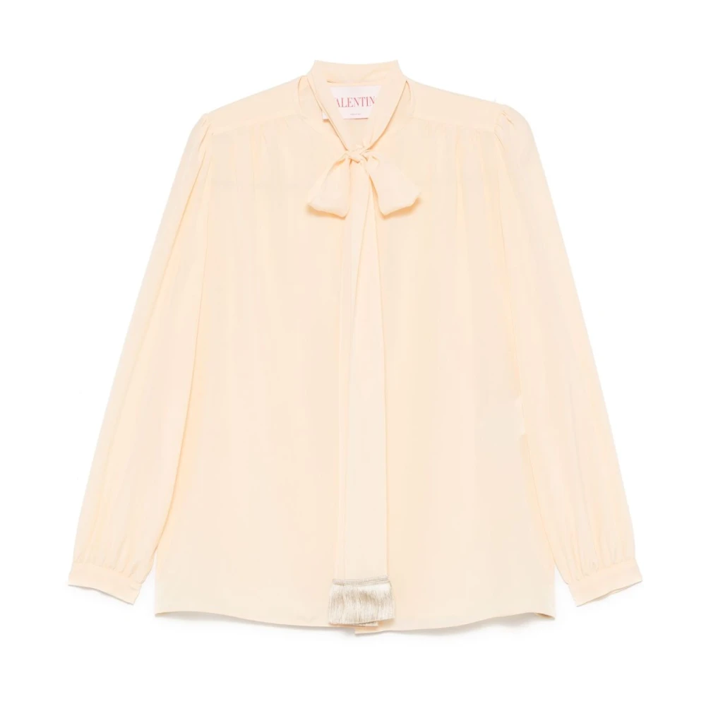 Valentino Garavani Roze Blouse Met Knopen Gerimpeld Detail Pink Dames