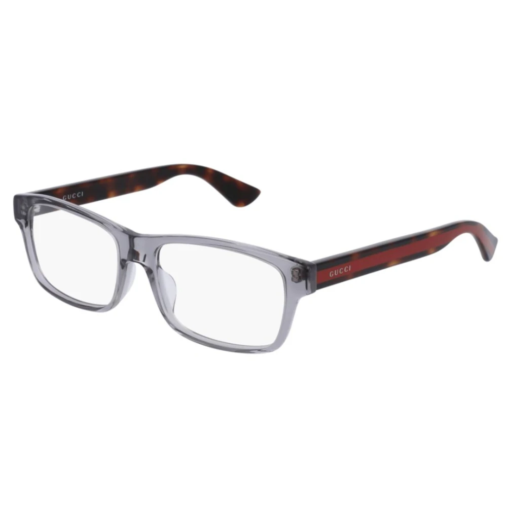 Gucci Unisex Gray Glasses, 55 Mm, Rectangle Optical Frame