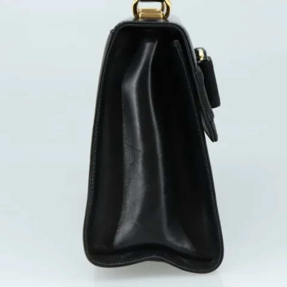 Salvatore Ferragamo Pre-owned Leather handbags Black Dames