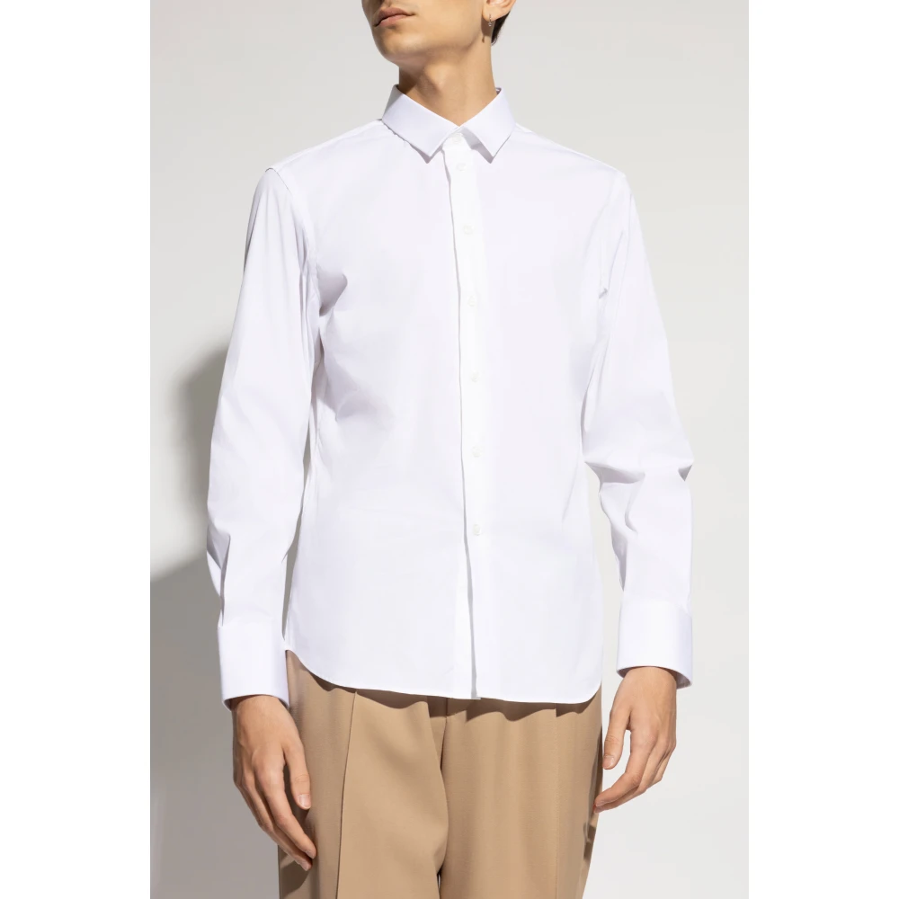 Emporio Armani Katoenen overhemd White Heren