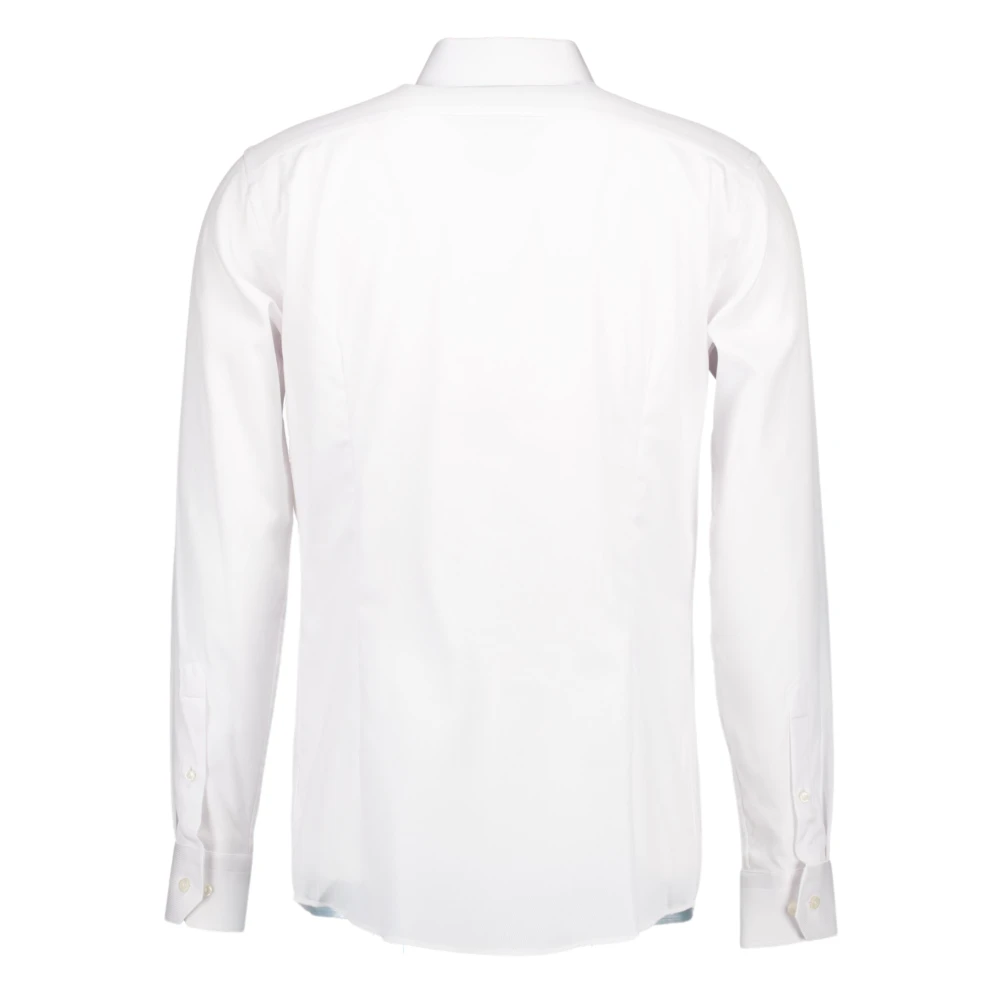 Eton Handtekening Twill Overhemd Wit White Heren