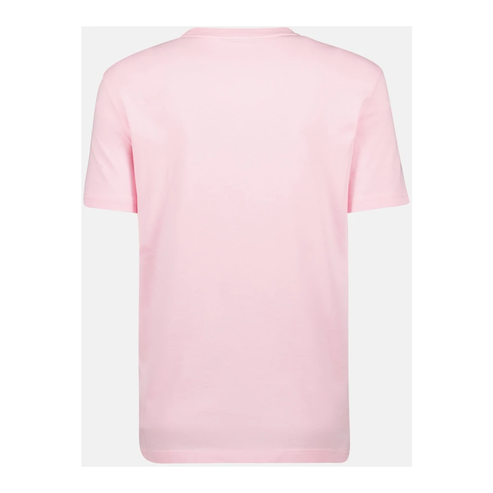 Versace Geborduurd logo T-shirt voor vrouwen Pink Dames