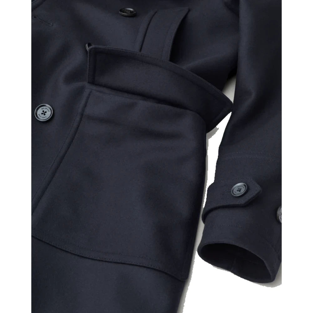 Belstaff Milford Military Style wollen jas Blue Heren
