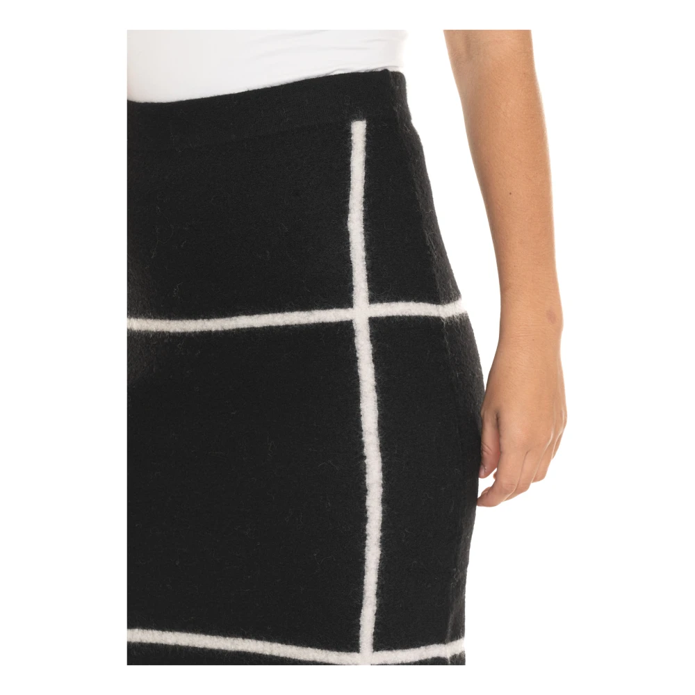 Pennyblack Geometrische Fantasie Wollen Tube Rok Black Dames