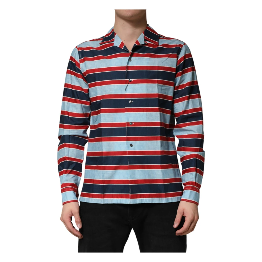 Dolce & Gabbana Men's Stripes Cotton Button Down Shirt