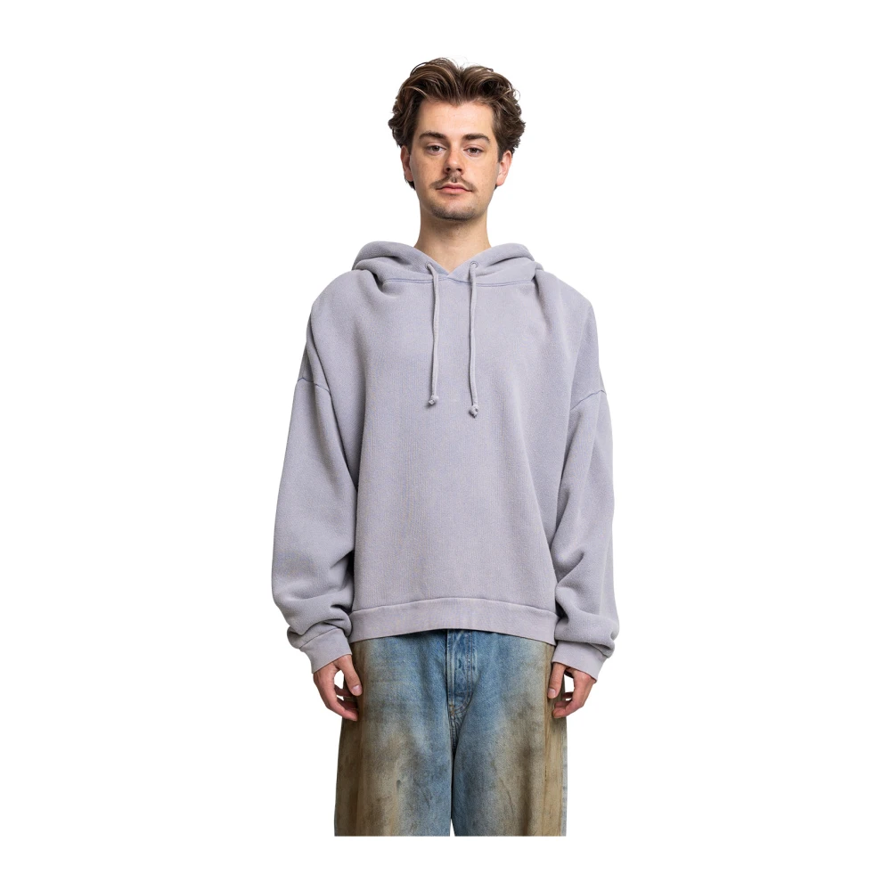 Acne Studios Paarse Logo Patch Hoodie Purple Heren