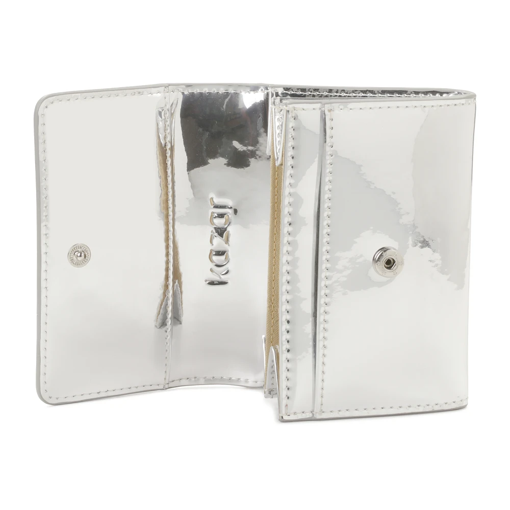 Kazar Compacte zilveren portemonnee van lakleer Gray Dames