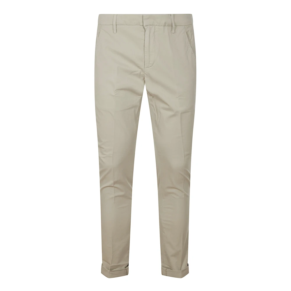 Dondup Men's Beige Chinos, W31, Slim Fit Stretch Cotton Trousers