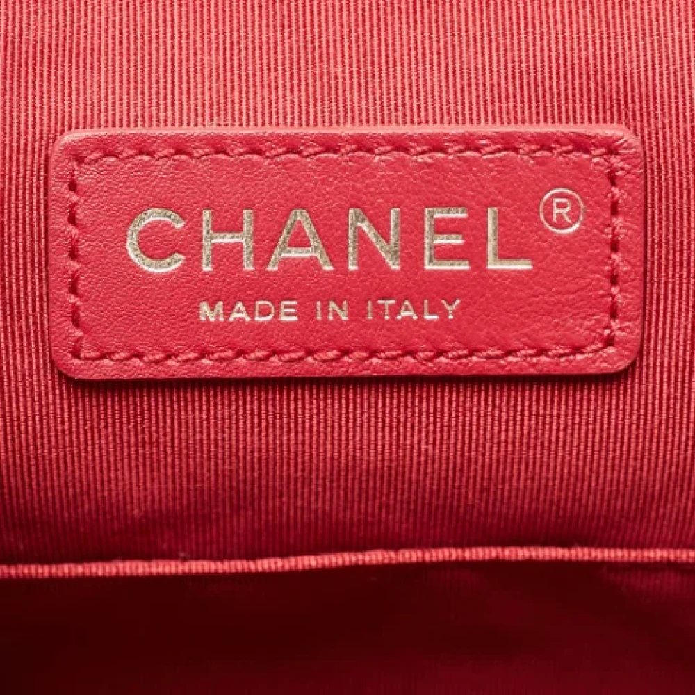 Chanel Vintage Pre-owned Leather backpacks Yellow Dames