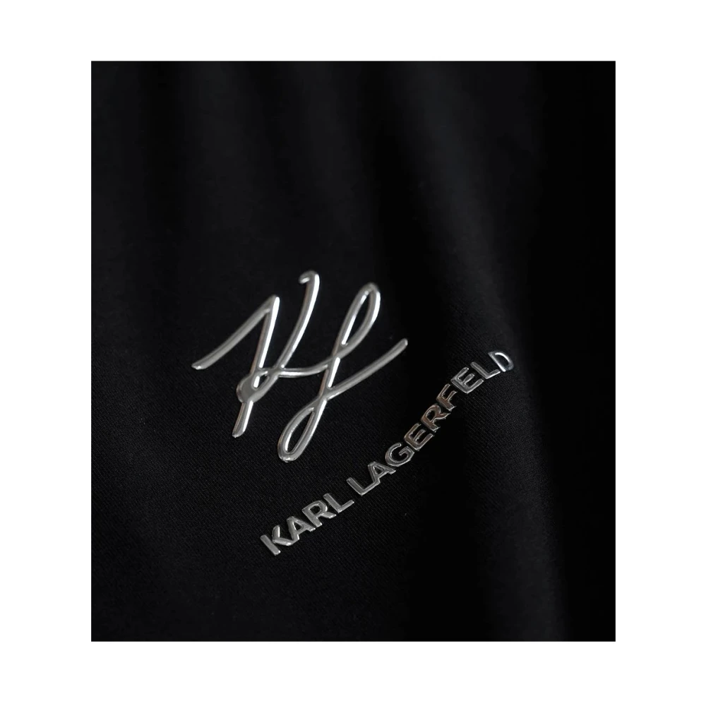 Karl Lagerfeld Zwart T-shirt met merklogo-accenten Black Heren