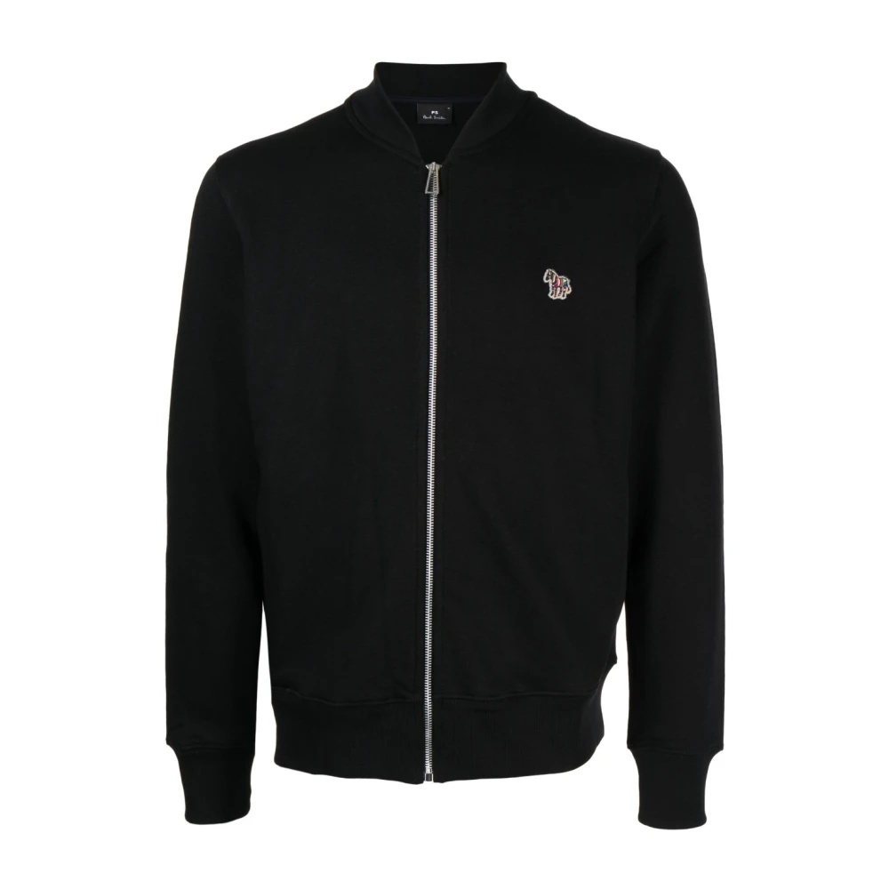 PS By Paul Smith Zwarte Katoenen Trui met Big Pony Black Heren