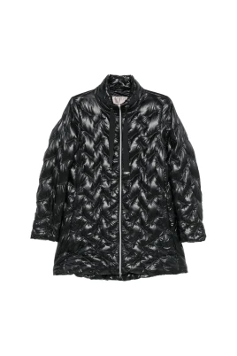 Glansig quiltad dunjacka