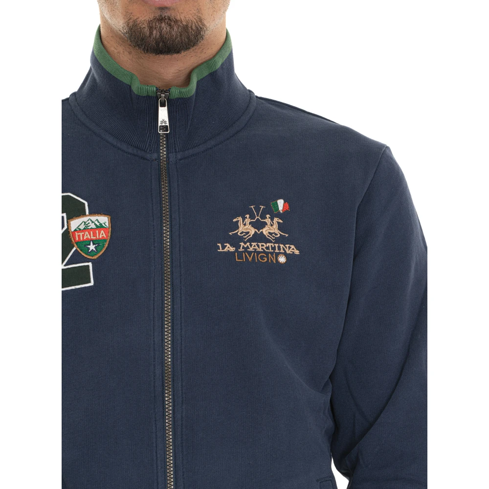 LA MARTINA Zenio Livigno Sweatshirt met Ritssluiting Blue Heren
