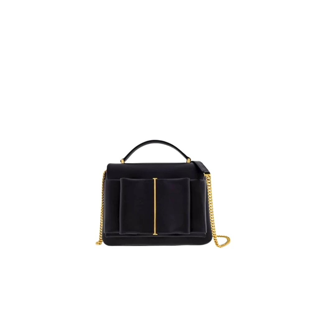 Carolina Herrera Strik Insignia Satchel Tas Black Dames