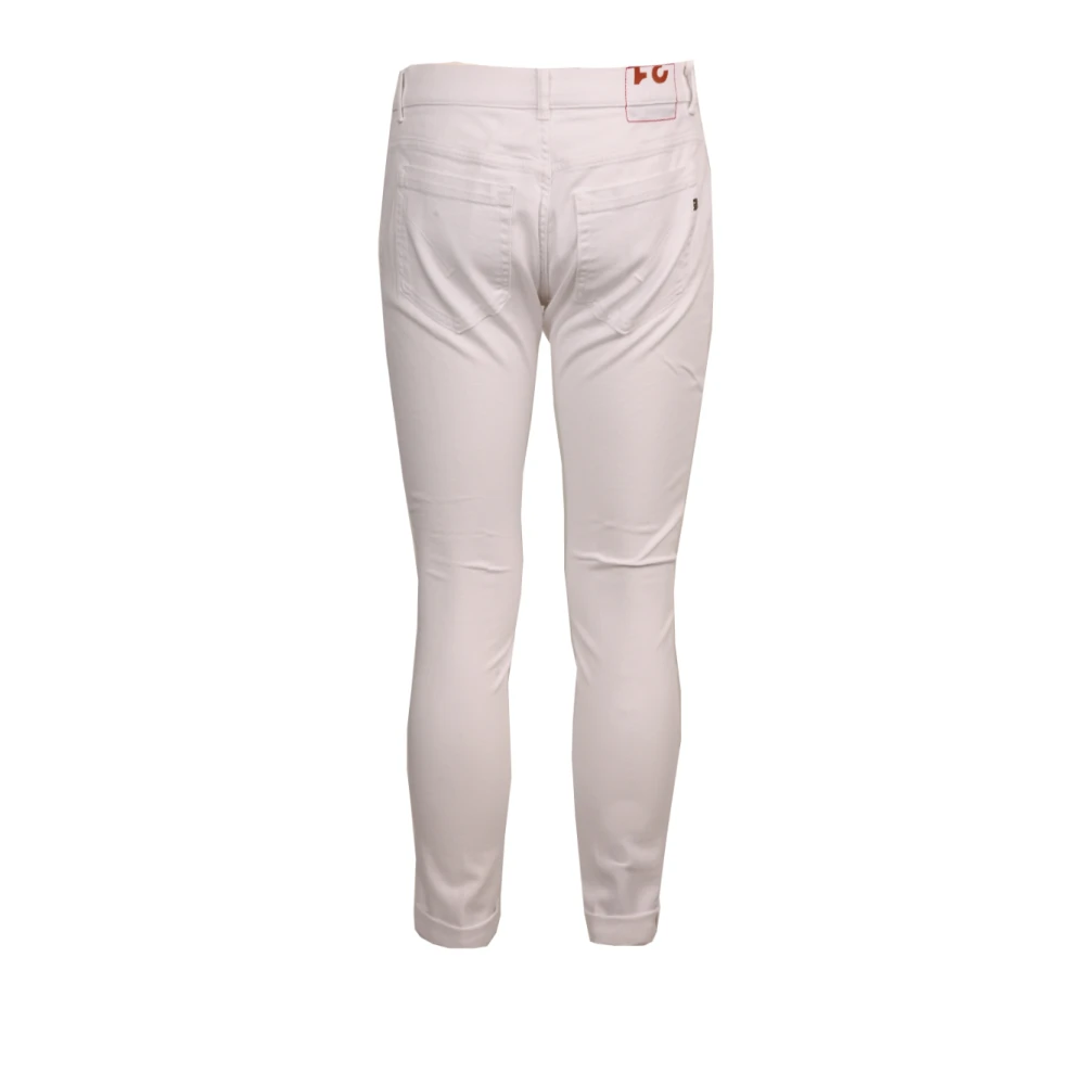 Dondup Witte Skinny Katoenen Jeans White Heren