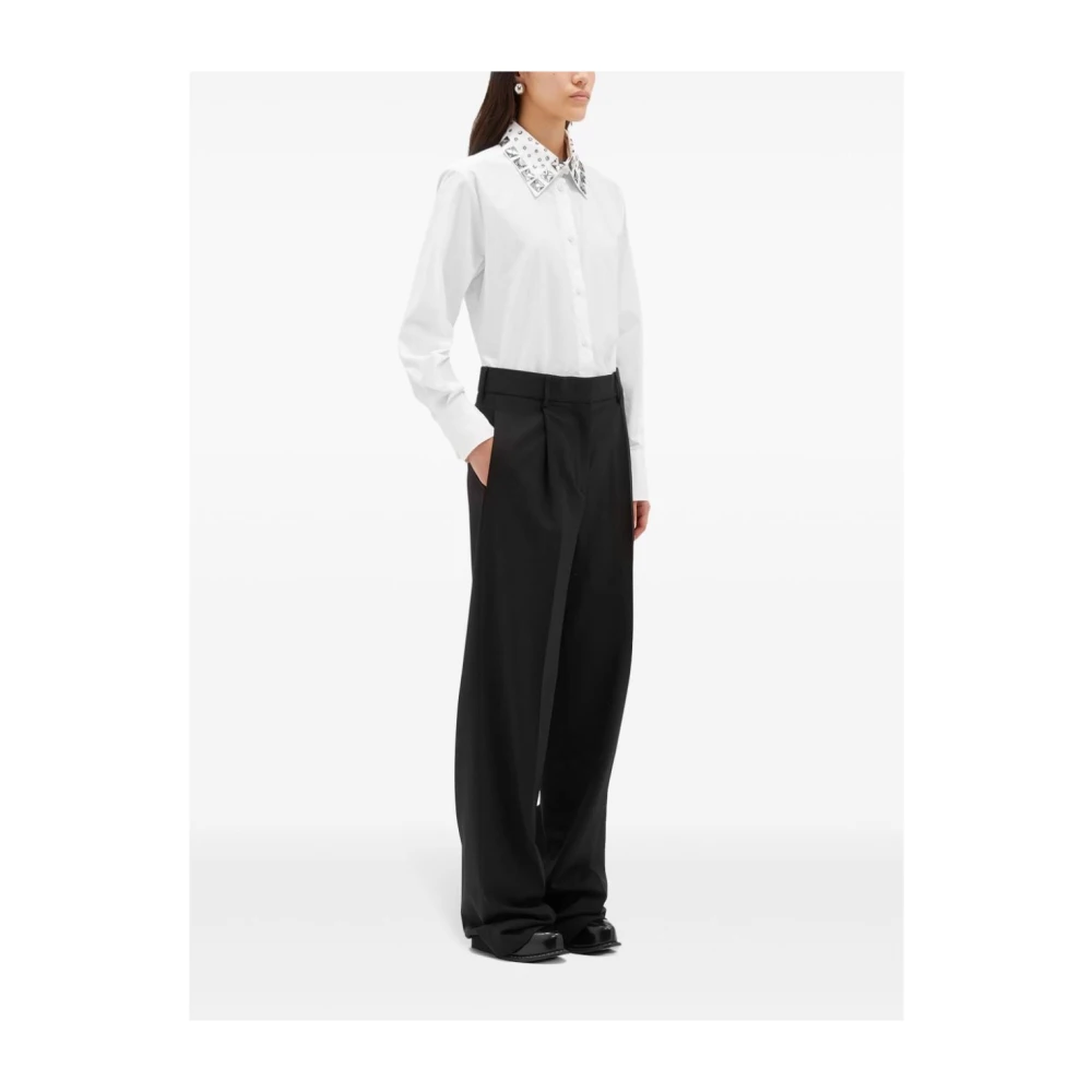 Msgm Studded Wit Shirt Aw24 White Dames