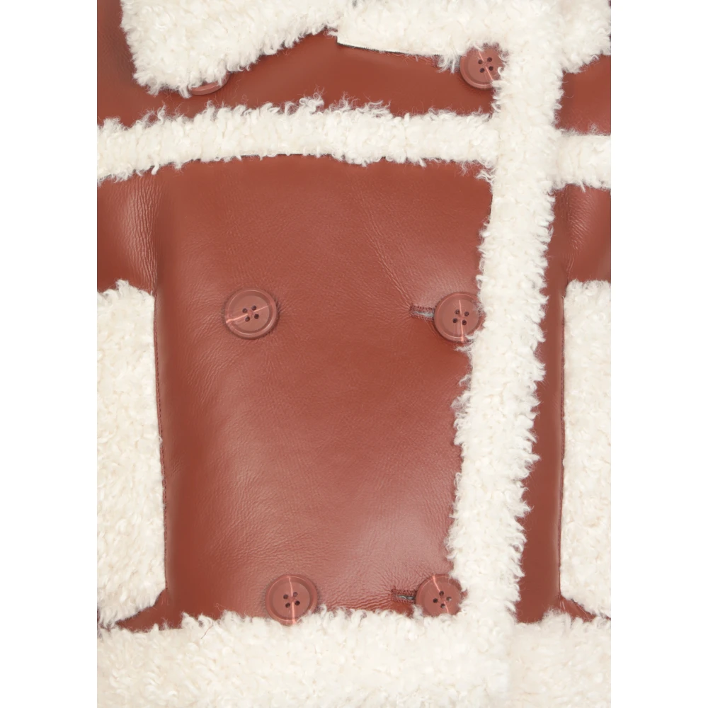 Stand Studio Bruine Faux Shearling Jas Brown Dames