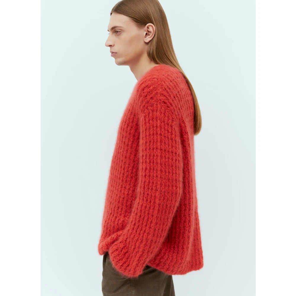 The Row Fuzzy Cashmere Trui Red Heren